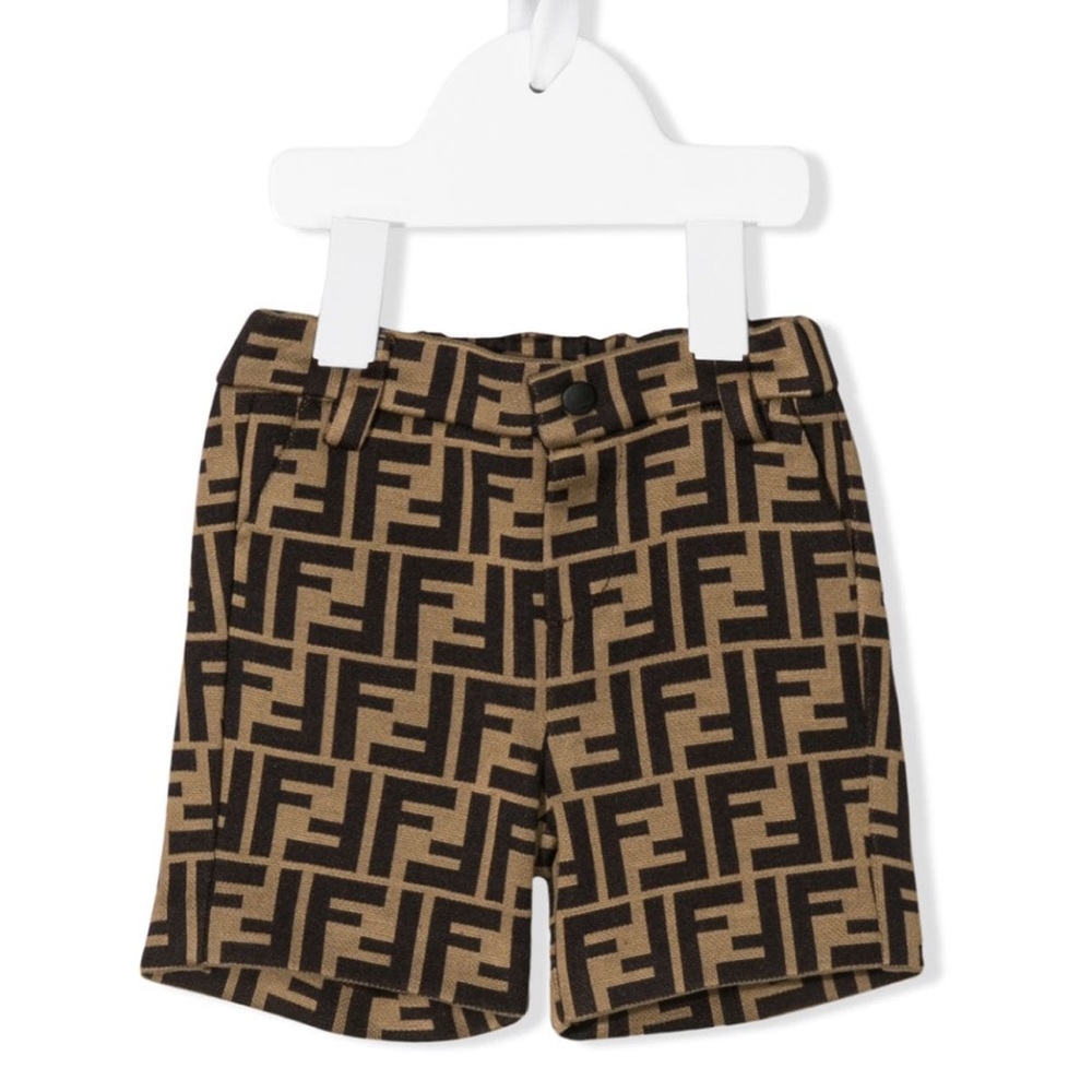 Fendi kids logo shorts size 6 months